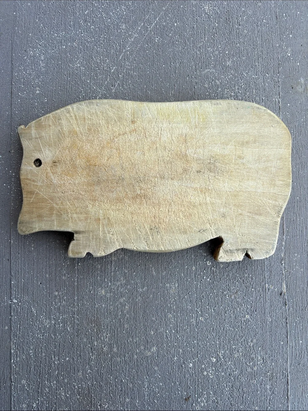VTG Primitive Wooden Pig Cutting Board Rustic Farmhouse Charcuterie Brea